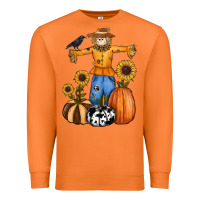 Carrot pumpkin sunflower fall scarecrow Premium Sweatshirt - RanaPortraitStore