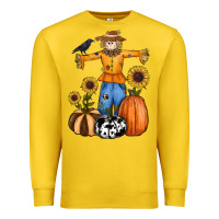 Lemon pumpkin sunflower fall scarecrow Premium Sweatshirt - RanaPortraitStore