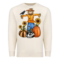 Sandshell pumpkin sunflower fall scarecrow Premium Sweatshirt - RanaPortraitStore