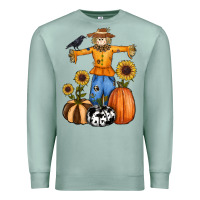 Seafoam pumpkin sunflower fall scarecrow Premium Sweatshirt - RanaPortraitStore