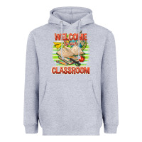 Heather Grey welcome to our classroom Heavyweight Hoodie - texasbilliewilder