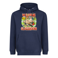 Navy welcome to our classroom Heavyweight Hoodie - texasbilliewilder
