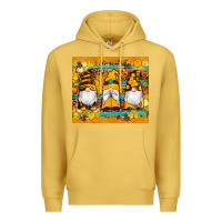 Antique Gold western bee gnomes  honeycomb  leopard turquoise wooden serape Premium Hoodie - Artiststas