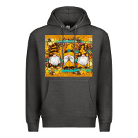Charcoal Heather western bee gnomes  honeycomb  leopard turquoise wooden serape Premium Hoodie - Artiststas