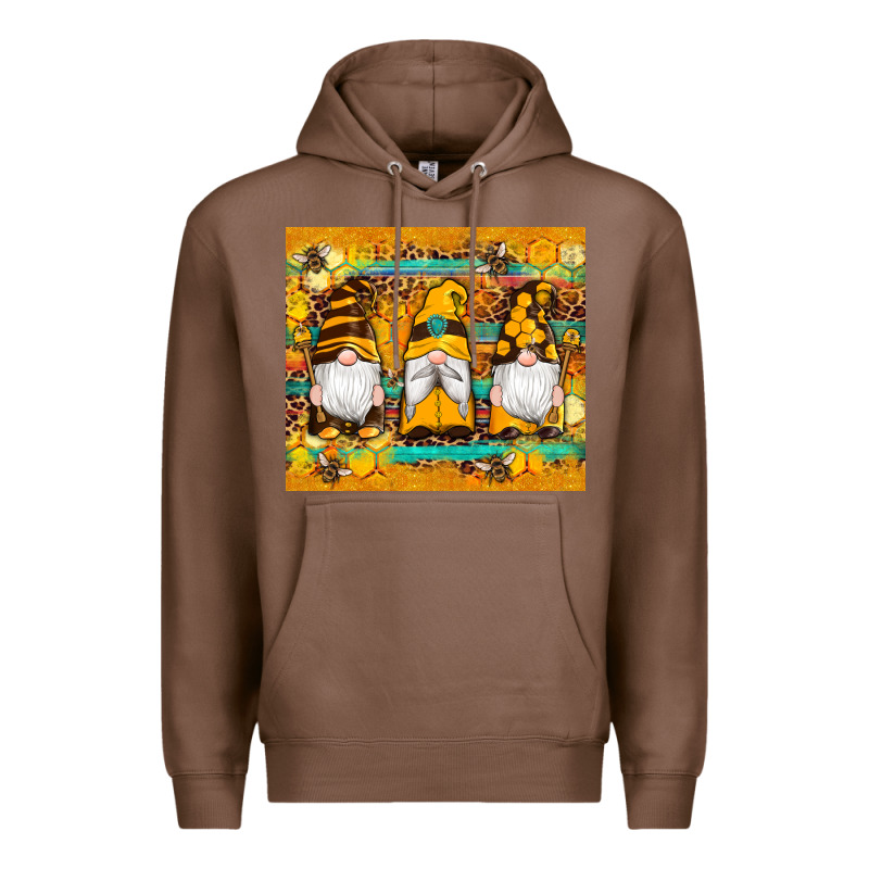 Western Bee Gnomes  Honeycomb  Leopard Turquoise Wooden Serape Premium Hoodie by Artiststas | Teevron