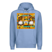 Colony Blue western bee gnomes  honeycomb  leopard turquoise wooden serape Premium Hoodie - Artiststas