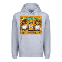 Heather Grey western bee gnomes  honeycomb  leopard turquoise wooden serape Premium Hoodie - Artiststas