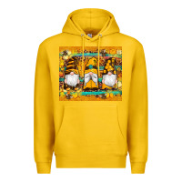 Lemon western bee gnomes  honeycomb  leopard turquoise wooden serape Premium Hoodie - Artiststas