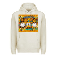 Oatmeal Heather western bee gnomes  honeycomb  leopard turquoise wooden serape Premium Hoodie - Artiststas
