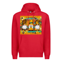 Red western bee gnomes  honeycomb  leopard turquoise wooden serape Premium Hoodie - Artiststas