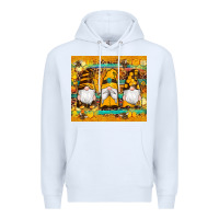 White western bee gnomes  honeycomb  leopard turquoise wooden serape Premium Hoodie - Artiststas