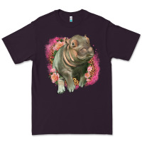 Plum leopard baby hippo Premium Tee - LillyAllenDesigns