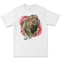 White leopard baby hippo Premium Tee - LillyAllenDesigns