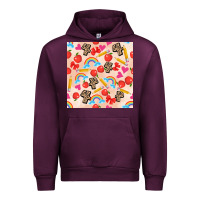 Mauve Wine back to school seamless pattern 4 (3600x3600) Urban Hoodie - AdoDesignShop