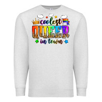 Oatmeal Heather coolest queer in town Premium Sweatshirt - Zillion Design Studio
