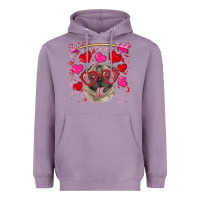 Lavender valentine's day  pug Heavyweight Hoodie - RanaPortraitStore
