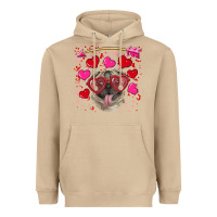 Mushroom valentine's day  pug Heavyweight Hoodie - RanaPortraitStore