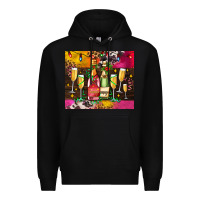 Black Christmas champagne bottles and Premium Hoodie - AdoDesignShop