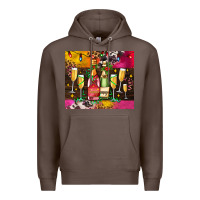 Coffee Christmas champagne bottles and Premium Hoodie - AdoDesignShop