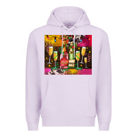 Lilac Christmas champagne bottles and Premium Hoodie - AdoDesignShop