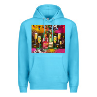 Ocean Blue Christmas champagne bottles and Premium Hoodie - AdoDesignShop