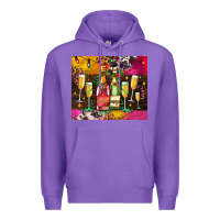 Purple Christmas champagne bottles and Premium Hoodie - AdoDesignShop
