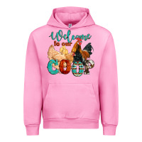 Fuchsia Pink welcome to our coop Urban Hoodie - Artiststas