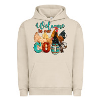 Pigment French Oak welcome to our coop Urban Hoodie - Artiststas