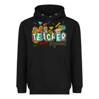 Black western teacher squad Heavyweight Hoodie - texasbilliewilder