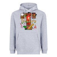 Heather Grey western teacher Heavyweight Hoodie - texasbilliewilder