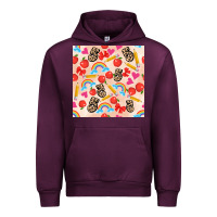 Mauve Wine back to school seamless pattern 5 (3600x3600) Urban Hoodie - AdoDesignShop
