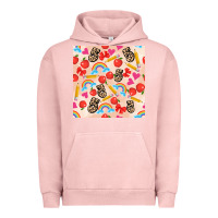 Pigment Salmon back to school seamless pattern 5 (3600x3600) Urban Hoodie - AdoDesignShop
