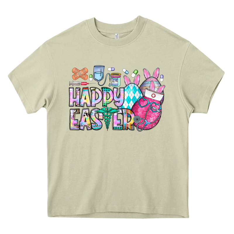 Happy Easter Nurse Heavy Core Tee by CowhideDigitalArt | Teevron
