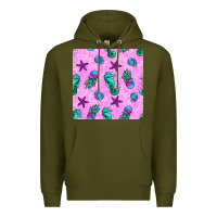Army Green summer ocean seamless pattern Premium Hoodie - BundleAndBundleShop