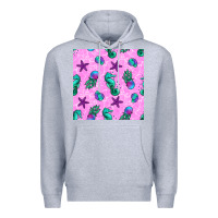 Heather Grey summer ocean seamless pattern Premium Hoodie - BundleAndBundleShop