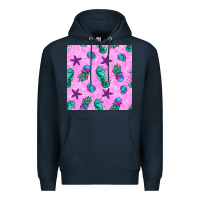 Navy summer ocean seamless pattern Premium Hoodie - BundleAndBundleShop