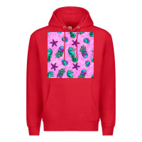 Red summer ocean seamless pattern Premium Hoodie - BundleAndBundleShop