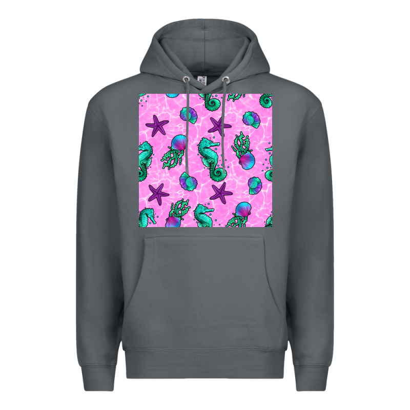 Summer Ocean Seamless Pattern Premium Hoodie by BundleAndBundleShop | Teevron