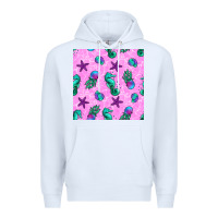 White summer ocean seamless pattern Premium Hoodie - BundleAndBundleShop