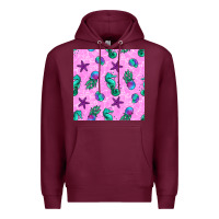 Burgundy summer ocean seamless pattern Premium Hoodie - BundleAndBundleShop