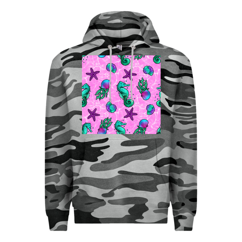 Summer Ocean Seamless Pattern Premium Hoodie by BundleAndBundleShop | Teevron