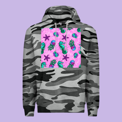 Summer Ocean Seamless Pattern Premium Hoodie Designed By Bundleandbundleshop