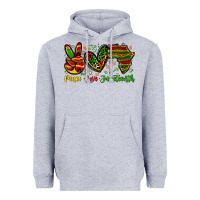 Peace Love Juneteenth Heavyweight Hoodie | Teevron
