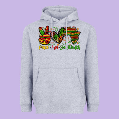Heavyweight Hoodie peace love juneteenth