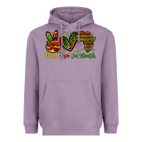Lavender peace love juneteenth Heavyweight Hoodie - Zillion Design Studio