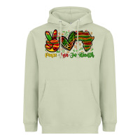 Matcha peace love juneteenth Heavyweight Hoodie - Zillion Design Studio