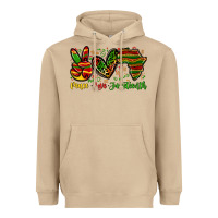 Mushroom peace love juneteenth Heavyweight Hoodie - Zillion Design Studio