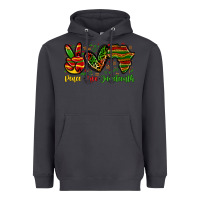 Smoke peace love juneteenth Heavyweight Hoodie - Zillion Design Studio