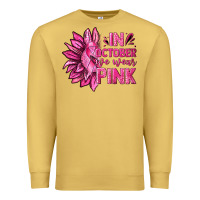 Antique Gold In October We Wear Pink Sunflower Premium Sweatshirt - texasbilliewilder