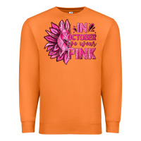 Carrot In October We Wear Pink Sunflower Premium Sweatshirt - texasbilliewilder